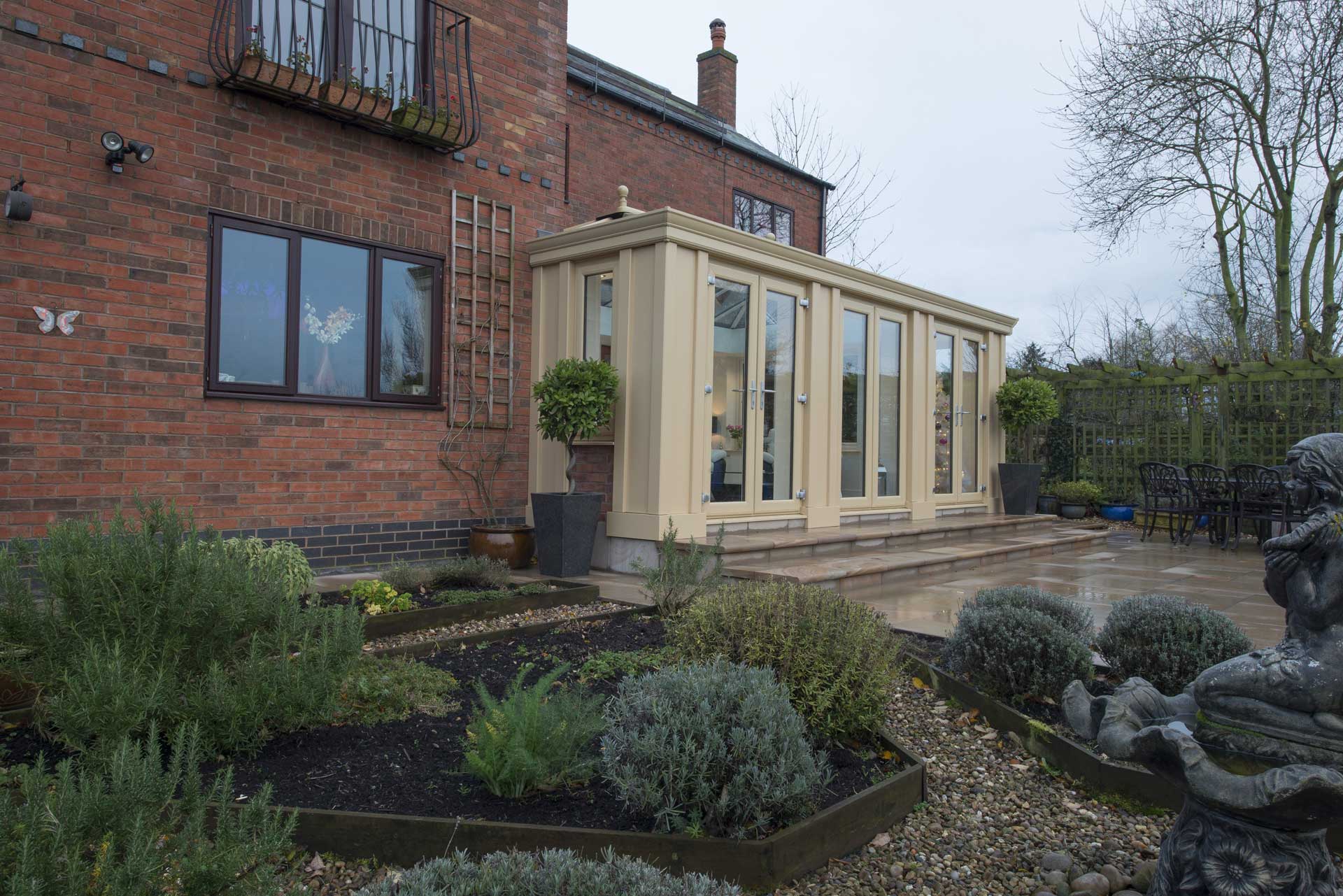 small cream coloured conservatory